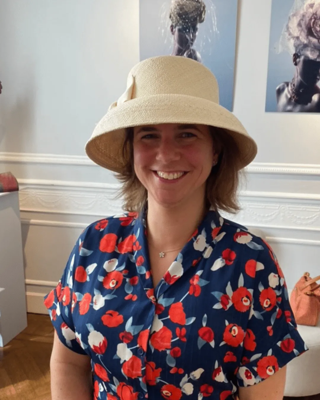 Marie Amandine — Chapeau cloche en panama 'Audrey'