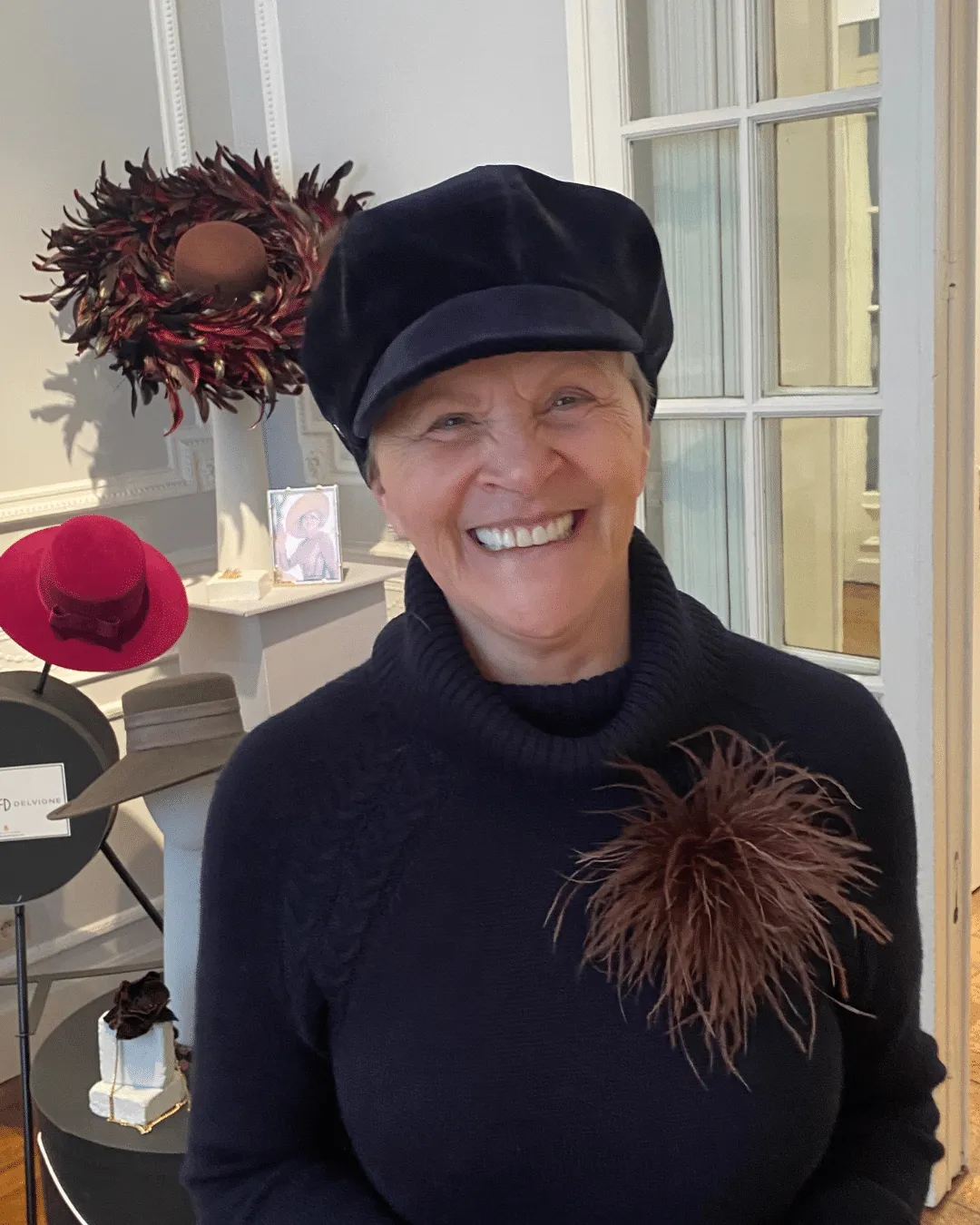 Micheline — Casquette velours 'Lolita'